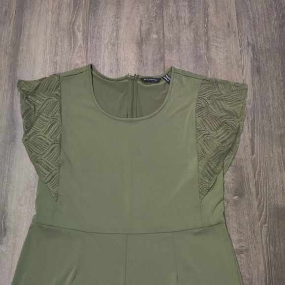 H by Halston Wide Leg Jumpsuit with Lace Sleeves - Picture 4 of 7